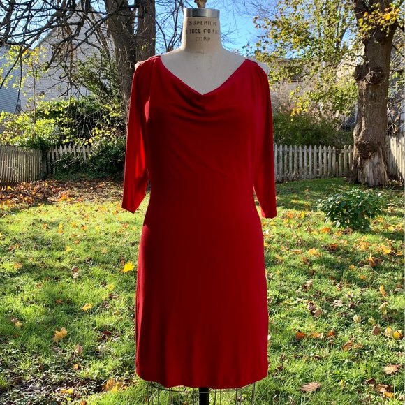 For Valentine's Day?    Red Body-Skimming Dress - Picture 6 of 13